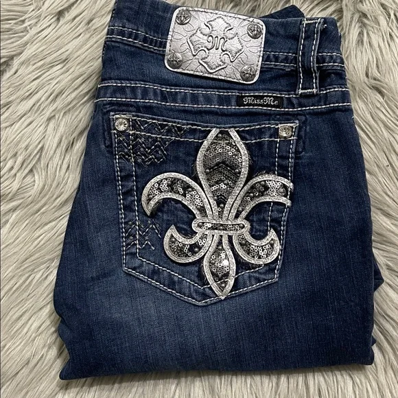 Miss Me Dark Blue Boot Cut Jeans - Picture 4 of 5